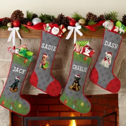 Dog Breed Puppy Stocking by Linda Picken©