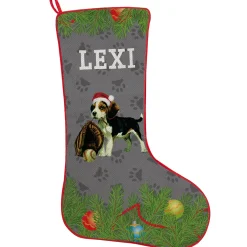 Dog Breed Puppy Stocking by Linda Picken©
