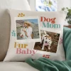 Dog Mom Photo Throw Pillow