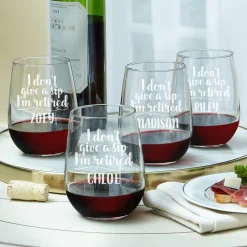 Don't Give a Sip Stemless Wine Glasses
