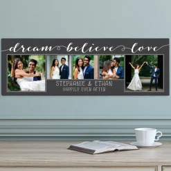Dream, Believe, Love Photo Canvas