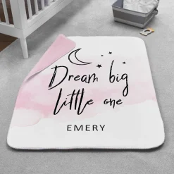 Dream Big Sherpa Baby Blanket