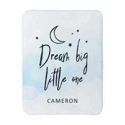 Dream Big Sherpa Baby Blanket