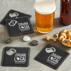 Drink Local Bottle Opening Coasters