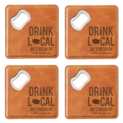 Drink Local Bottle Opening Coasters