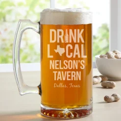 Drink Local Oversized Beer Mug