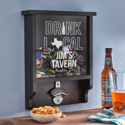 Drink Local Wood Bottle Cap Opener