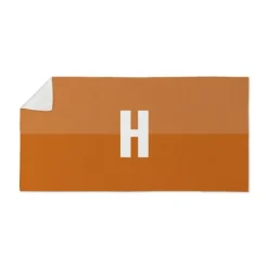 Duo Color Initial Beach Towel