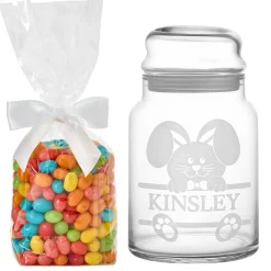 Easter Friend Glass Treat Jar