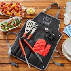 Eat Drink BBQ Apron Set