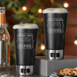Eat Drink BBQ Bottle Opening Tumbler