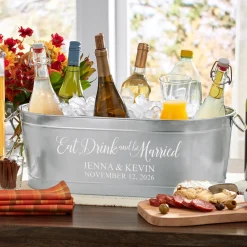 Eat, Drink & Be Married Beverage Tub