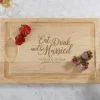 Eat, Drink & Be Married Maple Wood Cutting Board