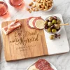 Eat, Drink & Be Married Marble Wood Server