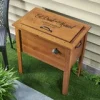 Eat, Drink & Be Married Outdoor Wooden Cooler