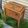 Eat, Drink & Be Married Outdoor Wooden Cooler