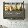 Eat, Drink & Be Married Wall-Mounted Wine Rack