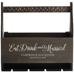 Eat, Drink & Be Married Wall-Mounted Wine Rack