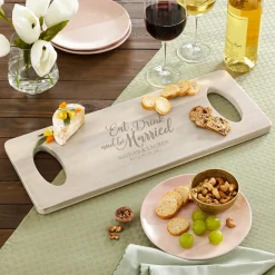 Eat, Drink & Be Married Wood Banquet Board