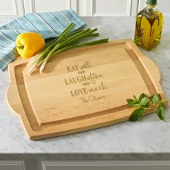 Eat Laugh Love Maple Wood Cutting Board