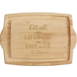 Eat Laugh Love Maple Wood Cutting Board