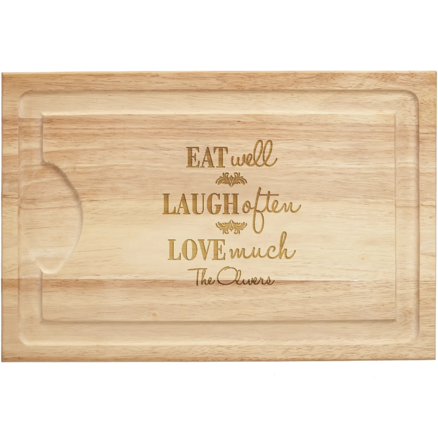 Eat Laugh Love Maple Wood Cutting Board