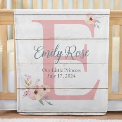 Elegant Baby Name Blanket