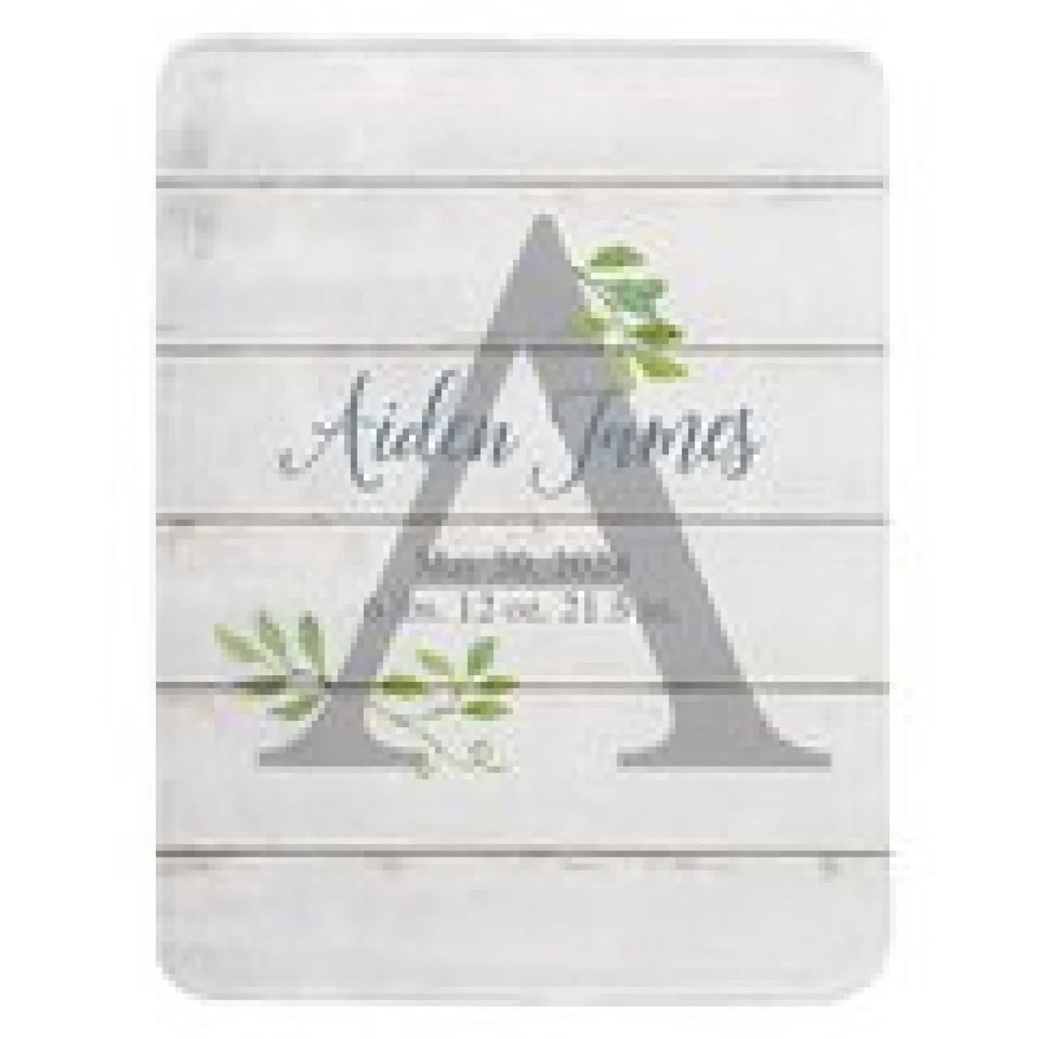 Elegant Baby Name Blanket