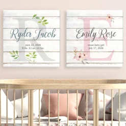 Elegant Baby Name Canvas