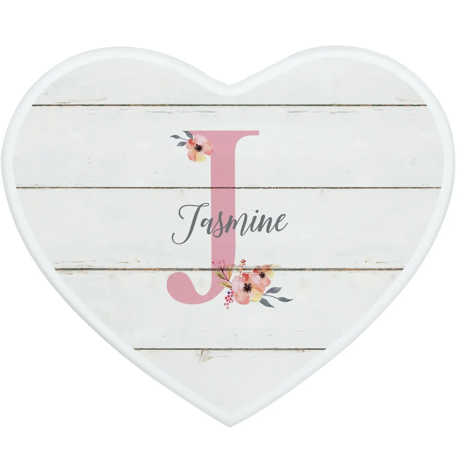 Elegant Baby Name Heart Shaped Jewelry Box
