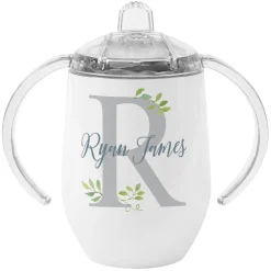 Elegant Baby Name Sippy Cup