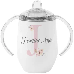 Elegant Baby Name Sippy Cup