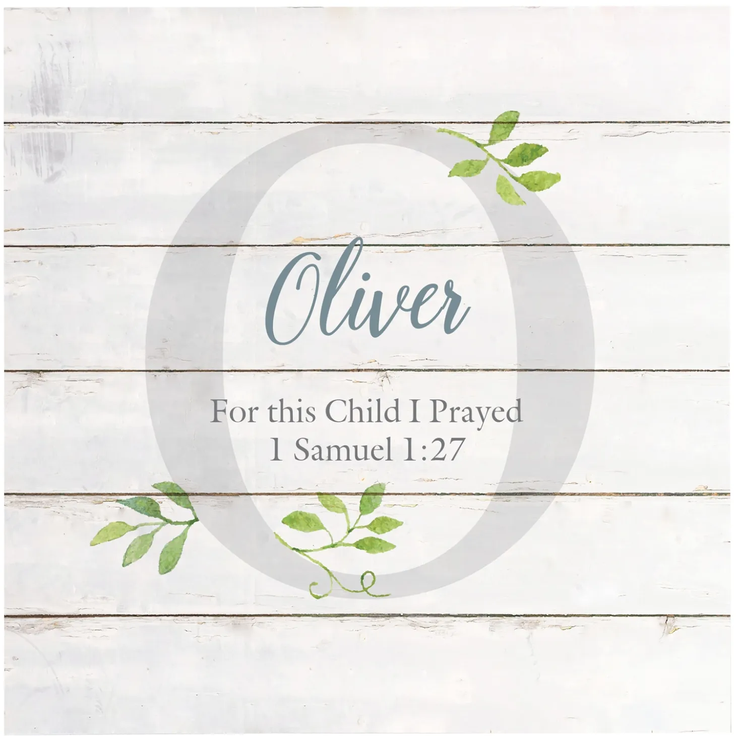Elegant Baby Name Wood Block