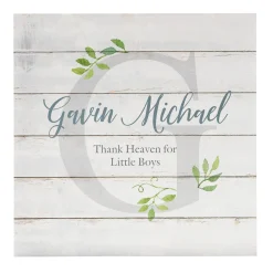 Elegant Baby Name Wood Block