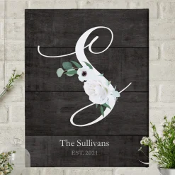 Elegant Initial Canvas