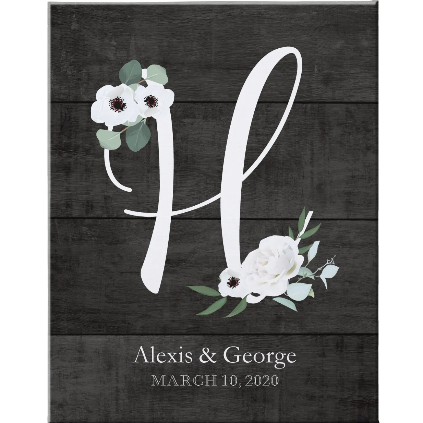 Elegant Initial Canvas