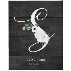 Elegant Initial Canvas