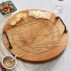 Elegant Initial Classic Pine Wood Barrel Tray