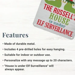 Elf Surveillance Metal Sign