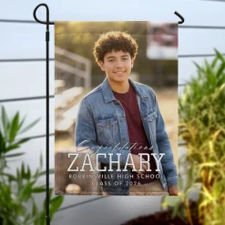 Elite Graduate Photo Garden Flag