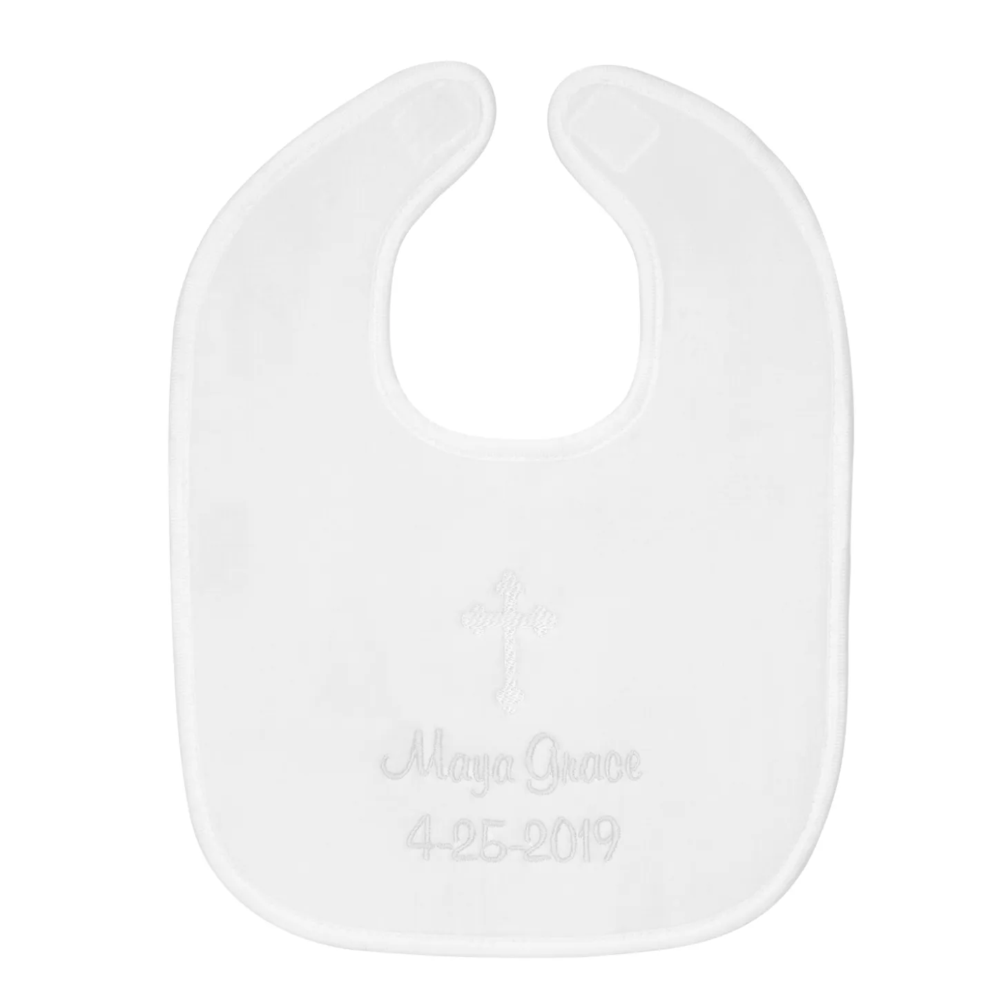 Embroidered Baptismal Bib & Bodysuit