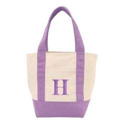 Embroidered Initial Mini Tote Bag