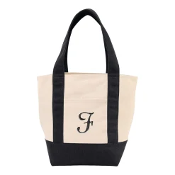 Embroidered Initial Mini Tote Bag