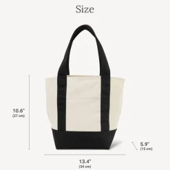 Embroidered Initial Mini Tote Bag