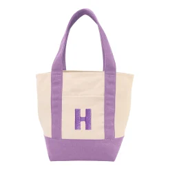Embroidered Initial Mini Tote Bag