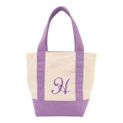 Embroidered Initial Mini Tote Bag