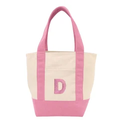 Embroidered Initial Mini Tote Bag