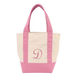 Embroidered Initial Mini Tote Bag