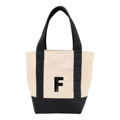 Embroidered Initial Mini Tote Bag