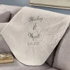 Embroidered Name & Date Quilted Throw
